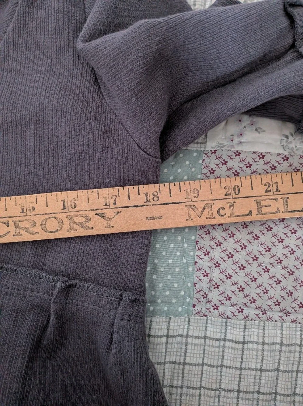 Sustainable Collective by Convoy Organic Cotton Peplum Cardigan L Gray Purple